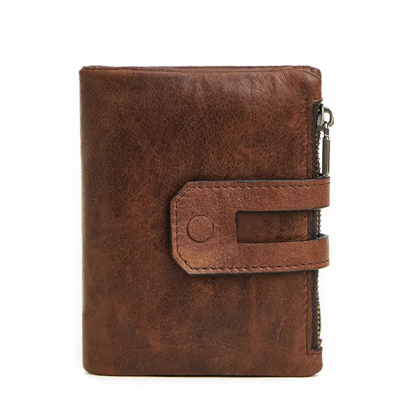 Men's Vintage Multi-Card Double Zip Leather Wallet 13658823X sold by Manly