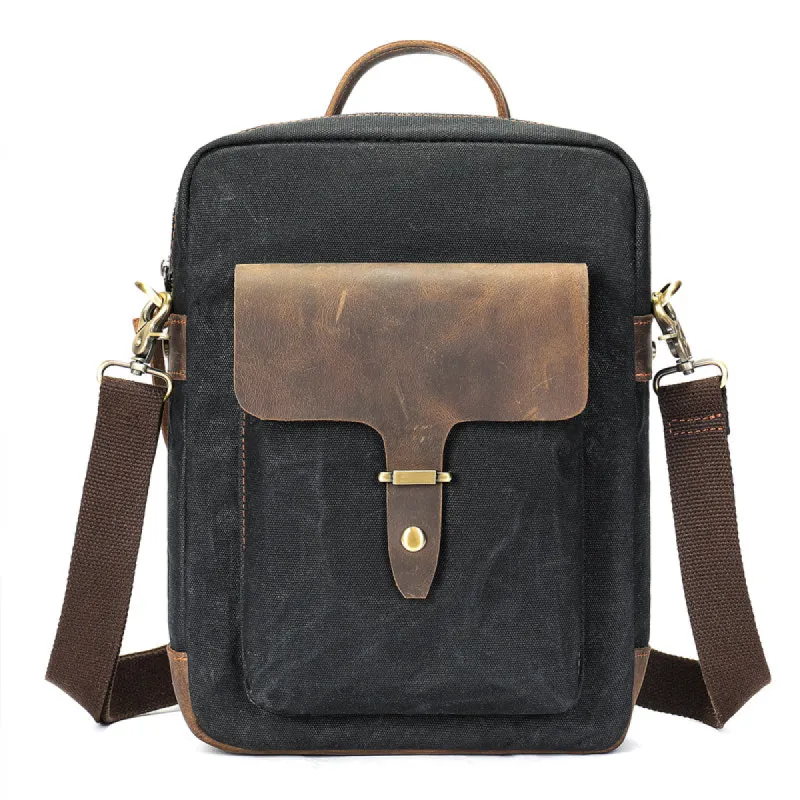 Men's Retro Leather Washed Patchwork Bag 23490036X sold by Manly