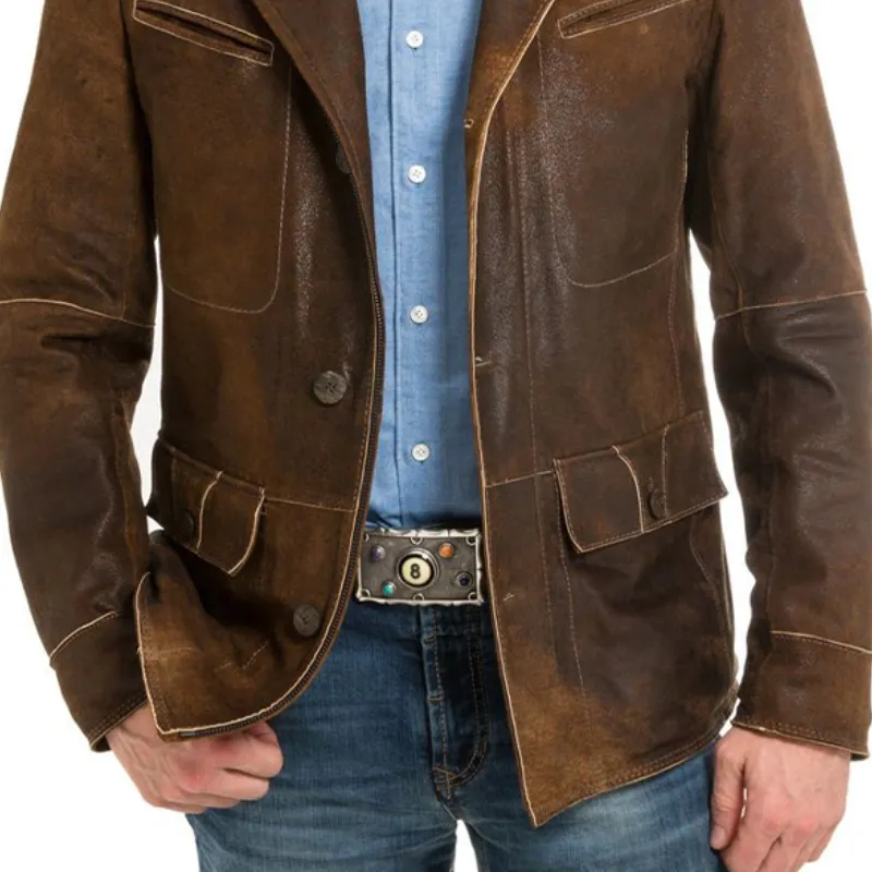 Men's Classic Casual Multi-Pocket Suede Jacket 34490880K sold by Manly product image thumbnail 3