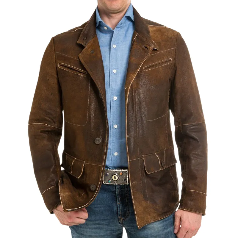 Men's Classic Casual Multi-Pocket Suede Jacket 34490880K sold by Manly