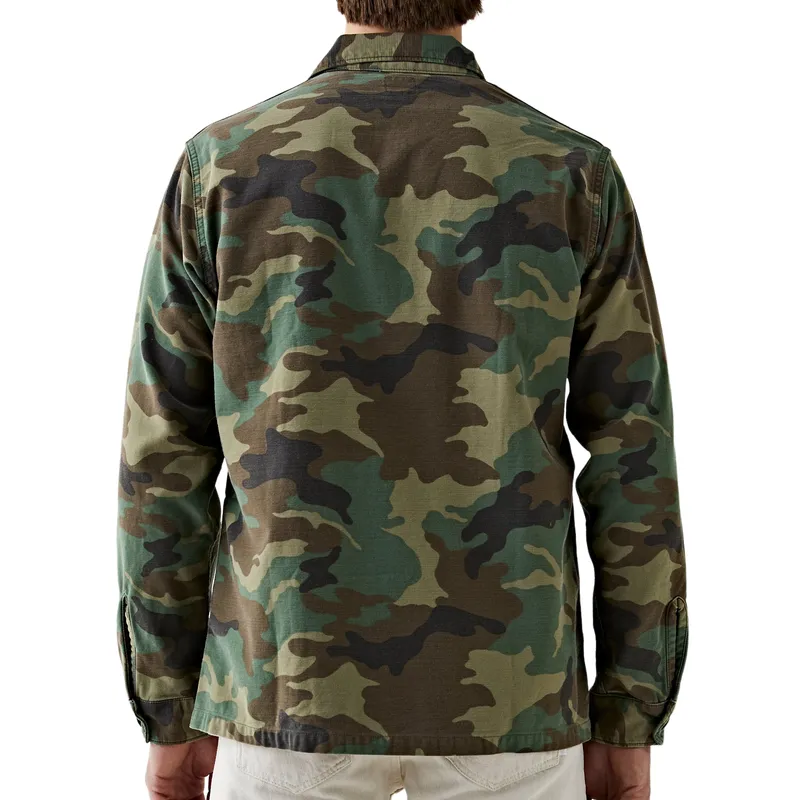 Men's Casual Versatile Camouflage Lapel Long Sleeve Shirt 64115117F sold by Manly product image thumbnail 2
