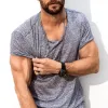 Men's Classic Casual Slim Round Neck Bamboo Cotton Short Sleeve T-Shirt 22922012K sold by Manly
