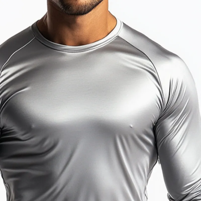 Men's Retro Casual Round Neck Slim Fit Long Sleeve T-Shirt 32187859TO sold by Manly product image thumbnail 2