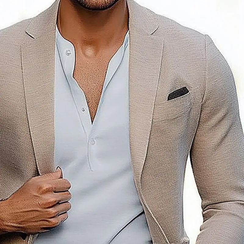 Men's Solid Color Casual Button Blazer 80524994X sold by Manly product image thumbnail 3