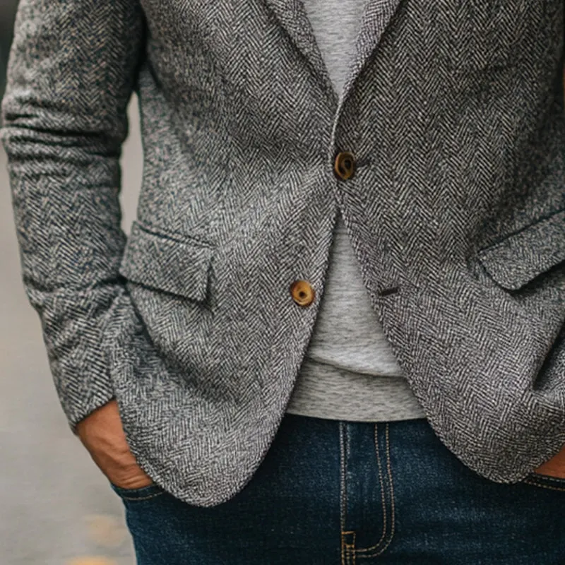 Men's Herringbone Vintage Blazer 19930111X sold by Manly product image thumbnail 3