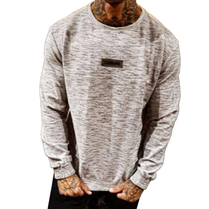 Men's Blended Round Neck Long Sleeve T-shirt 57892903X sold by Manly