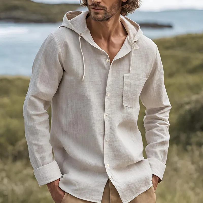 Men's Solid Color Casual Single Breasted Hoodie 89733902X sold by Manly product image thumbnail 2