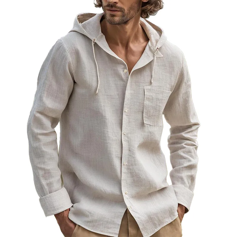 Men's Solid Color Casual Single Breasted Hoodie 89733902X sold by Manly