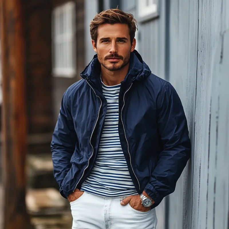 Men's Fashion Windproof Hooded Jacket 53010841Y sold by Manly product image thumbnail 3