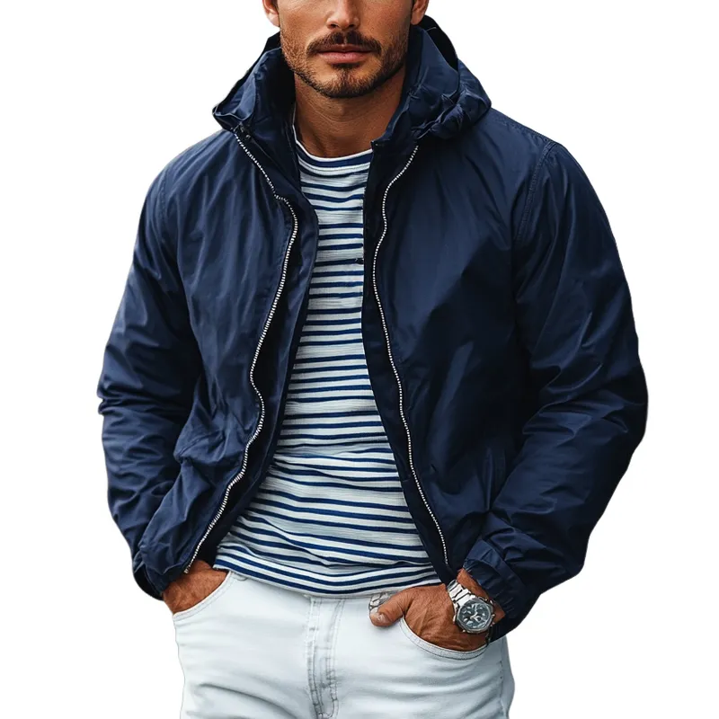 Men's Fashion Windproof Hooded Jacket 53010841Y sold by Manly