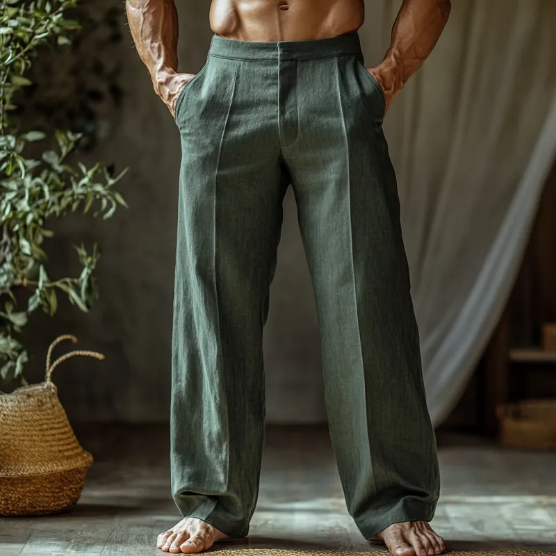 Men's Fashion Cotton And Linen Straight Pants 42278848Y sold by Manly product image thumbnail 3