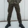 Men's Solid Color Lapel Long Sleeve Multi-pocket Cargo Jumpsuit 33009489Z sold by Manly