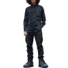 Men's Fashion Denim Long Sleeve Multi-pocket Cargo Jumpsuit 12395329Z sold by Manly