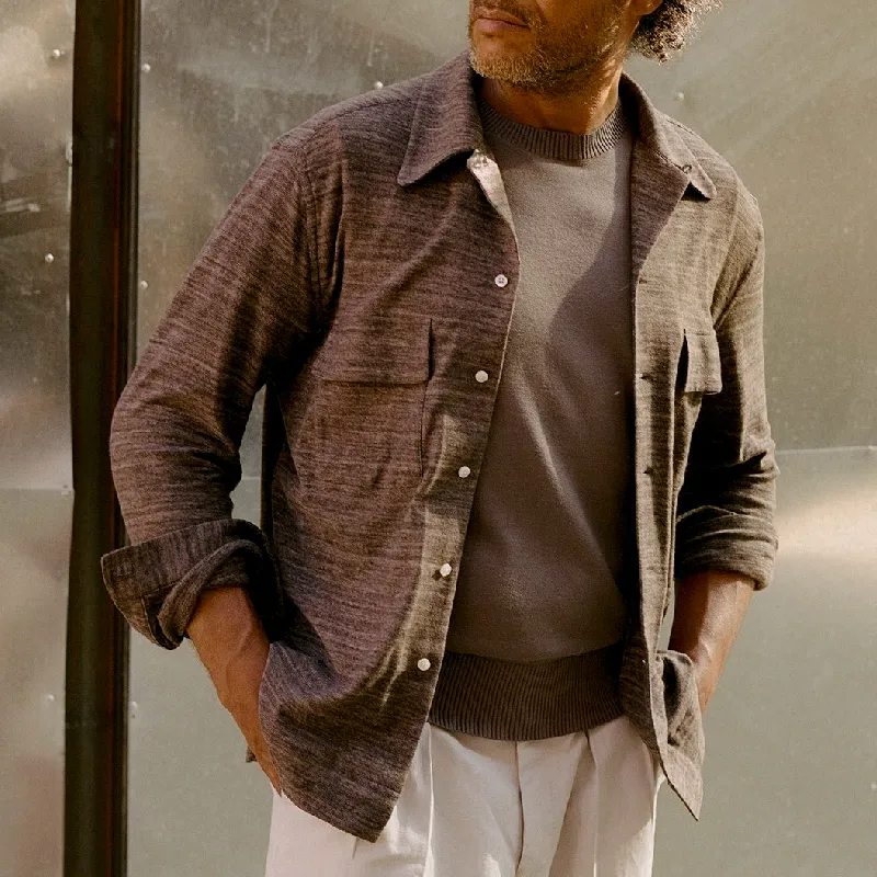 Men's Retro Trend Lapel Long Sleeve Shirt 91500076F sold by Manly product image thumbnail 2