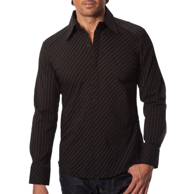 Men's Trendy Twill Lapel Long-sleeved Shirt 30245273F sold by Manly