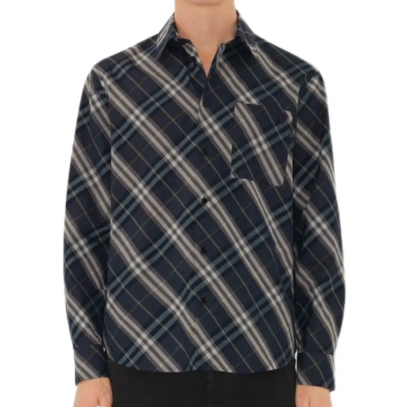 Men's Casual Classic Check Lapel Long Sleeve Shirt 33903246F sold by Manly product image thumbnail 2