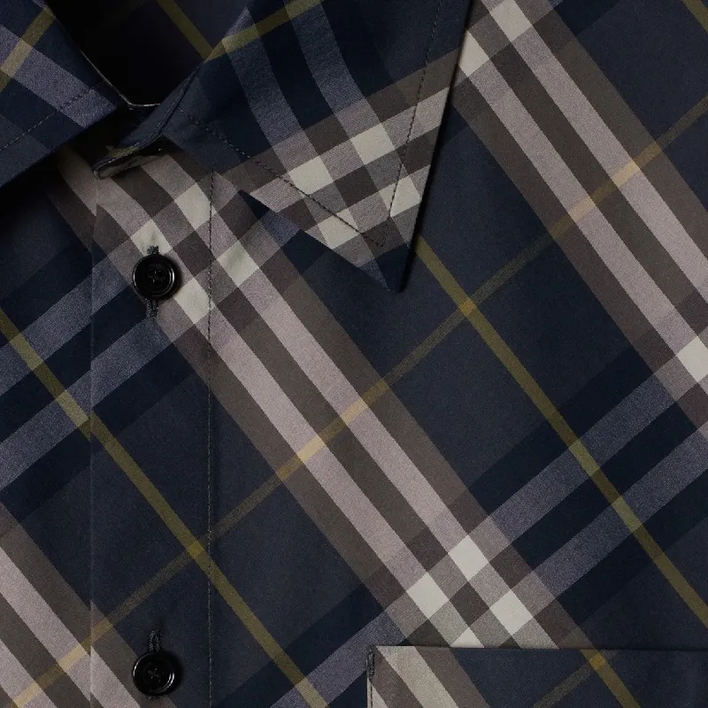 Men's Casual Classic Check Lapel Long Sleeve Shirt 33903246F sold by Manly product image thumbnail 3