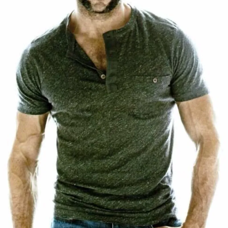 Men's Classic Casual V-Neck Slim Fit Bamboo Cotton Short Sleeve T-Shirt 73916232K sold by Manly product image thumbnail 4