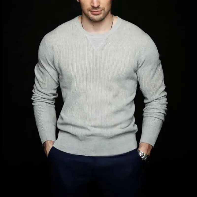 Men's Classic Casual Round Neck Slim Fit Sweatshirt 63619607K sold by Manly product image thumbnail 2