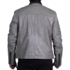 Men's Casual Multi-Pocket Stand Collar Zipper Leather Jacket 30773656F sold by Manly