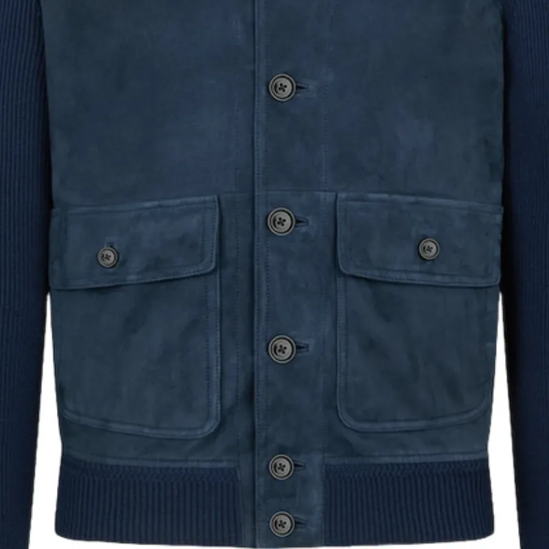 Men's Vintage Fashion Suede Stand Collar Jacket 50250190F sold by Manly product image thumbnail 3