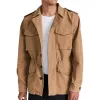 Men's Vintage Casual Multi-Pocket Lapel Single Breasted Canvas Jacket 98665989F sold by Manly