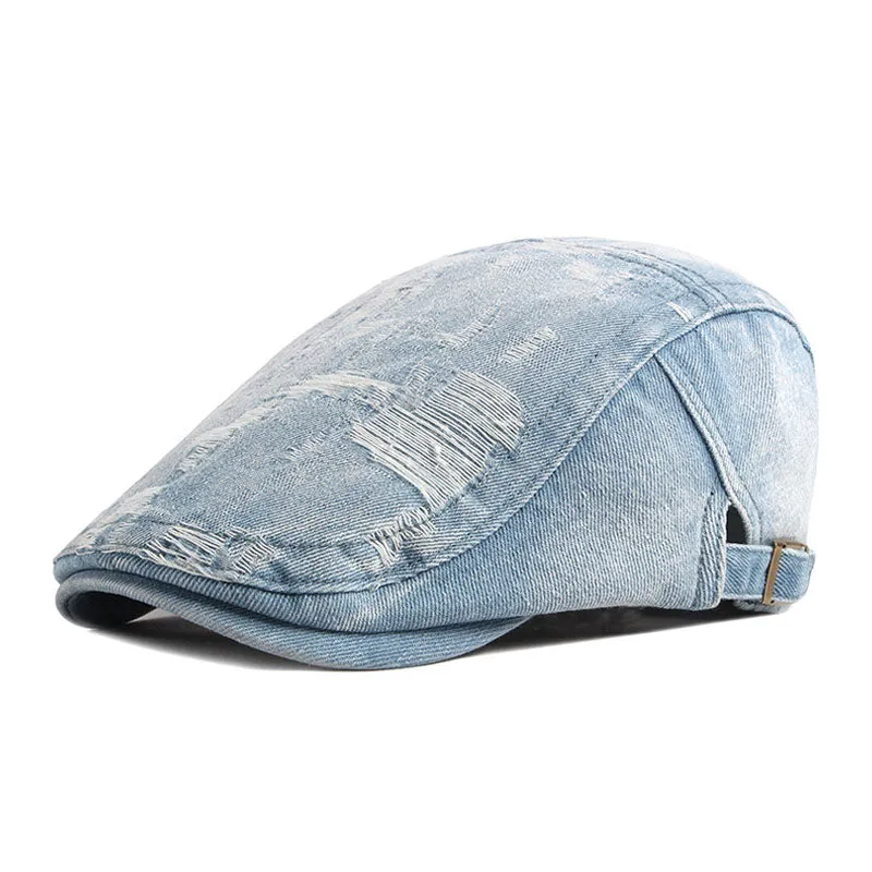 Men's Vintage Washed and Distressed Denim Beret 59122956M sold by Manly product image thumbnail 2