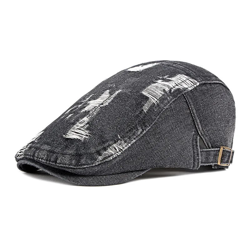 Men's Vintage Washed and Distressed Denim Beret 59122956M sold by Manly