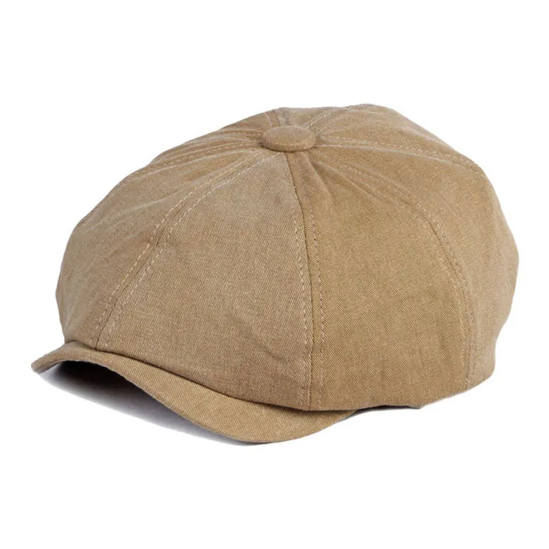 Men's Retro Casual Washed Cotton Newsboy Cap 31367605M sold by Manly