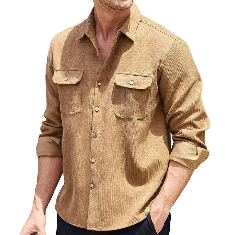 Men's Vintage Corduroy Long Sleeve Button-Down Shirt 81769732U sold by Manly product image thumbnail 2
