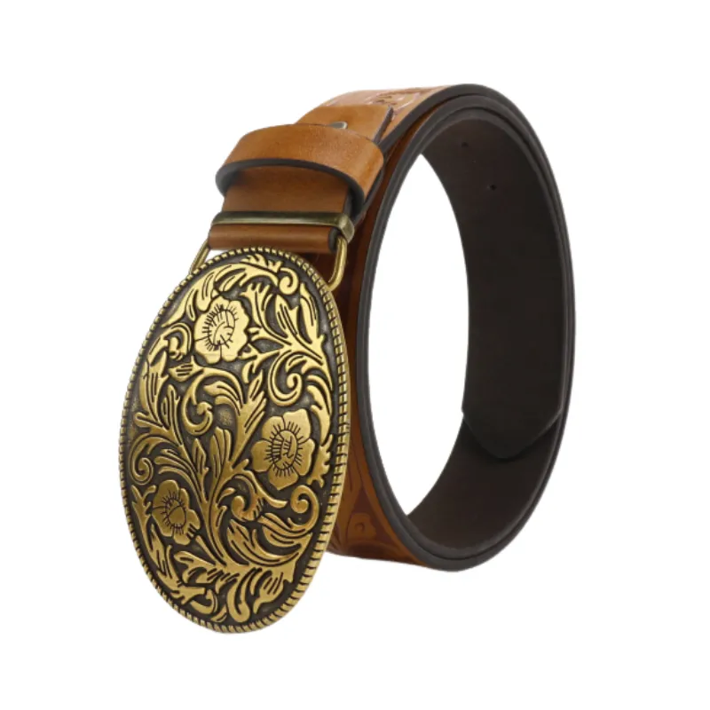 Men's Vintage Engraved Western Cowboy Leather Belt 88617180M sold by Manly product image thumbnail 5