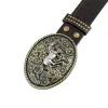Men's Vintage Embossed Western Cowboy Leather Belt 00338305M sold by Manly