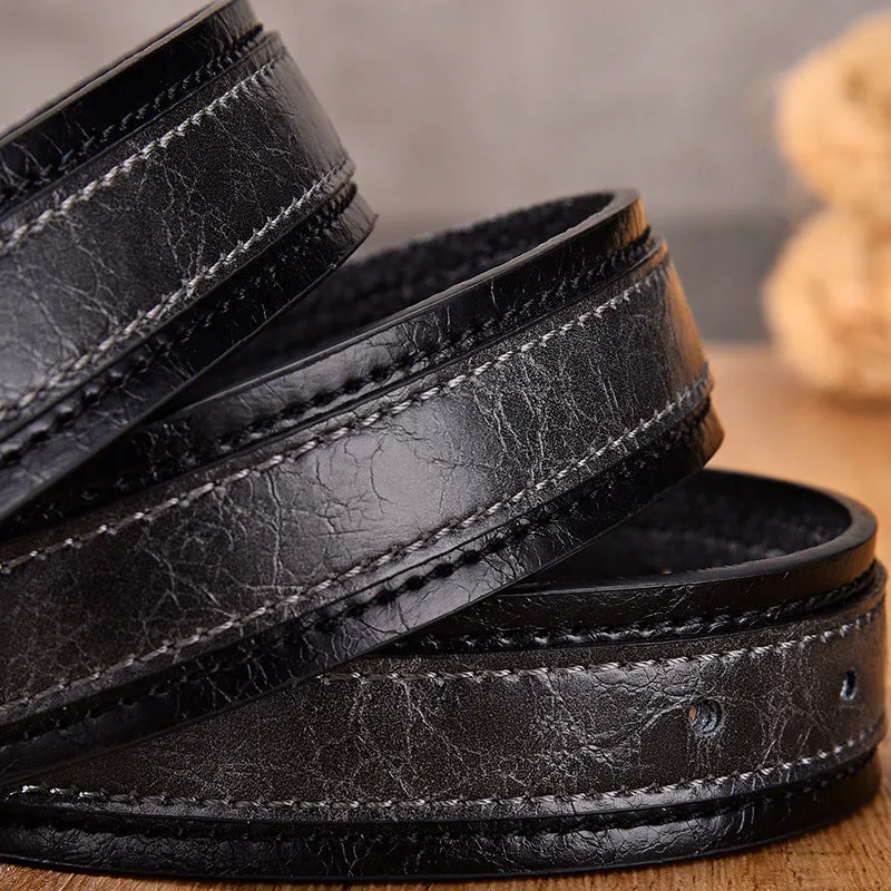 Men's Vintage Colorblock Pin Buckle Leather Belt 71650113U sold by Manly product image thumbnail 4