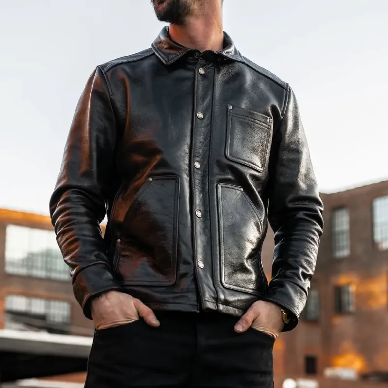 Men's Vintage Multi Pocket Biker Leather Jacket 89794241Y sold by Manly product image thumbnail 2