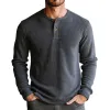 Men's Dark Grey Button Crewneck Casual Knit Sweater 19415647U sold by Manly