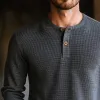 Men's Dark Grey Button Crewneck Casual Knit Sweater 19415647U sold by Manly