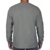 Men's Solid Color Henley Collar Long Sleeve T-shirt 92052616Z sold by Manly
