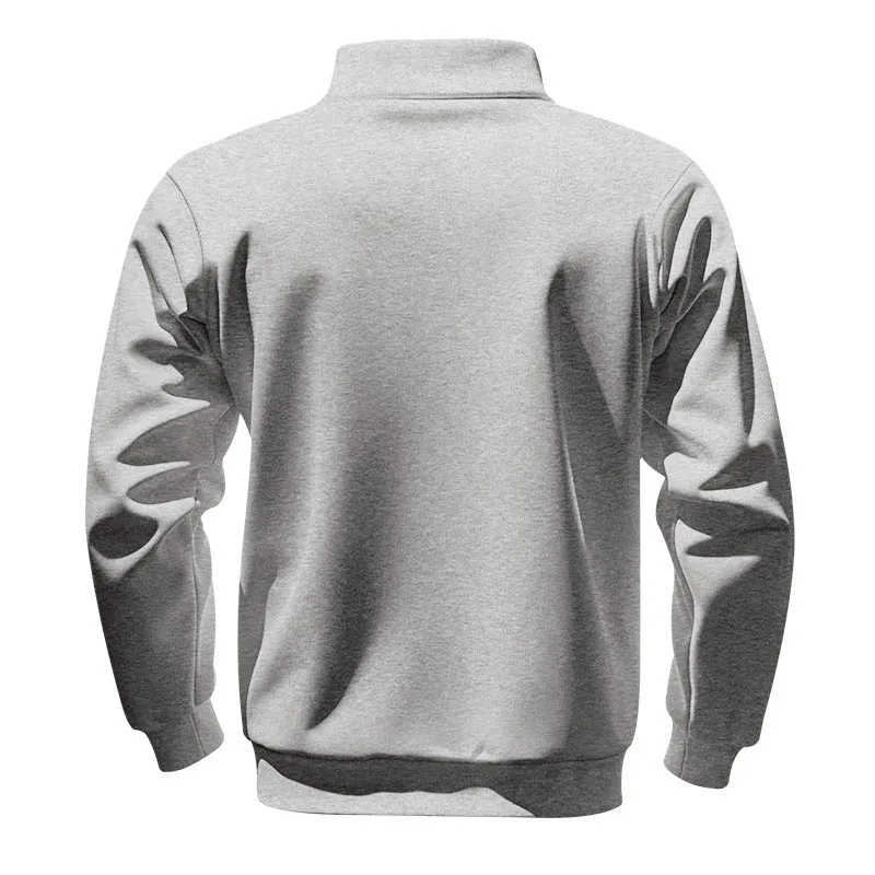 Men's Casual Colorblock Half Zip Stand Collar Long Sleeve Sweatshirt 39895408Y sold by Manly product image thumbnail 2
