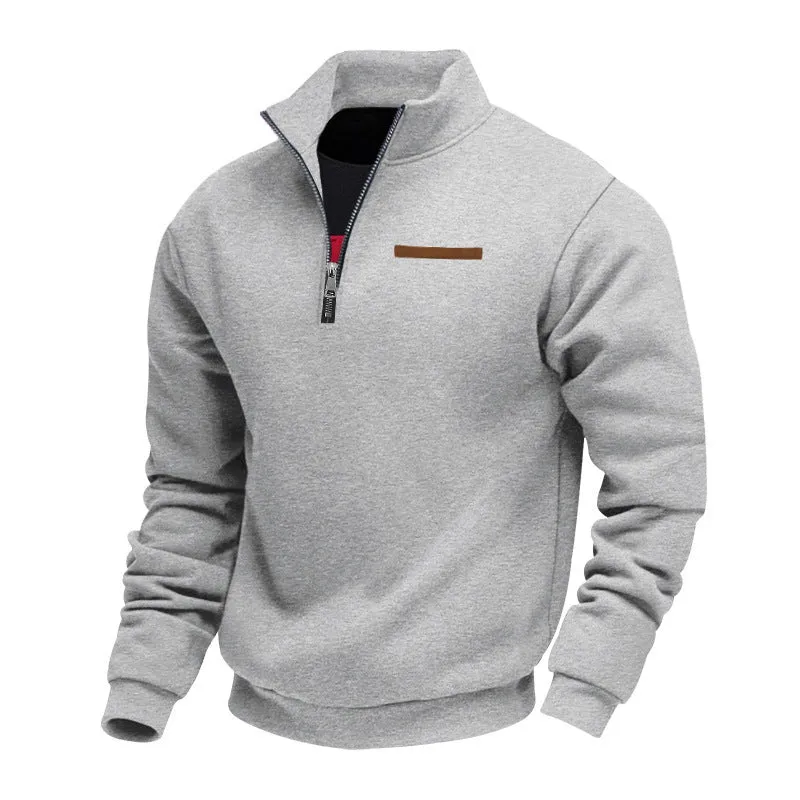Men's Casual Colorblock Half Zip Stand Collar Long Sleeve Sweatshirt 39895408Y sold by Manly