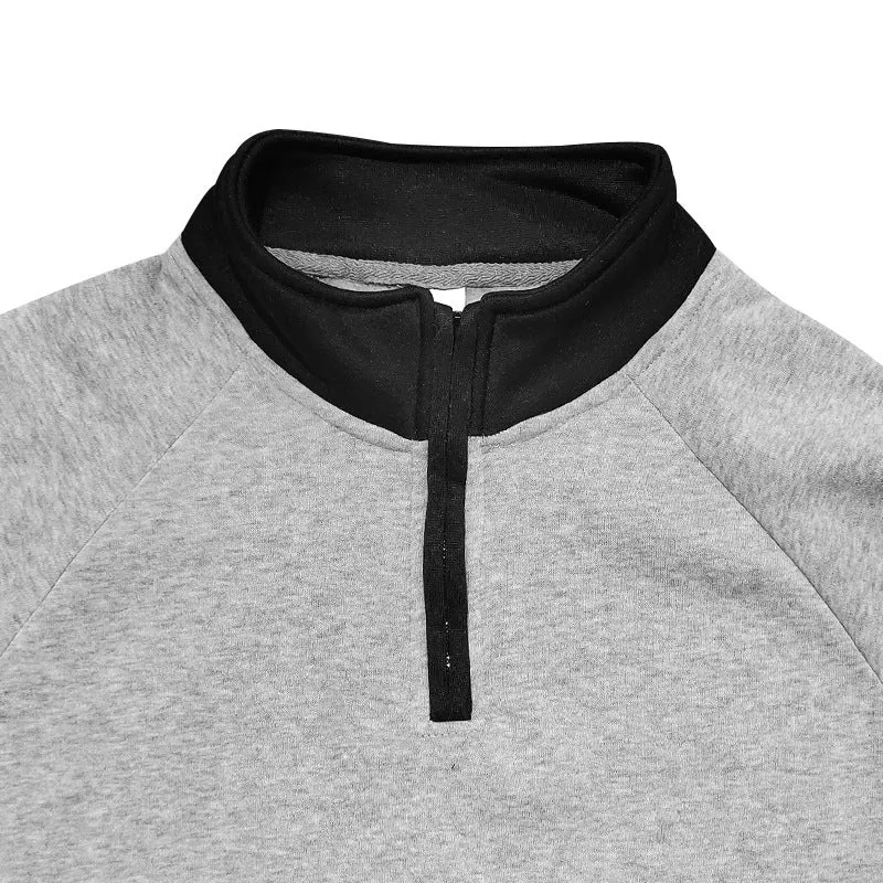 Men's Casual Colorblock Half Zip Stand Collar Long Sleeve Sweatshirt 24671075Y sold by Manly product image thumbnail 3