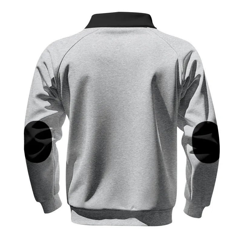 Men's Casual Colorblock Half Zip Stand Collar Long Sleeve Sweatshirt 24671075Y sold by Manly product image thumbnail 2
