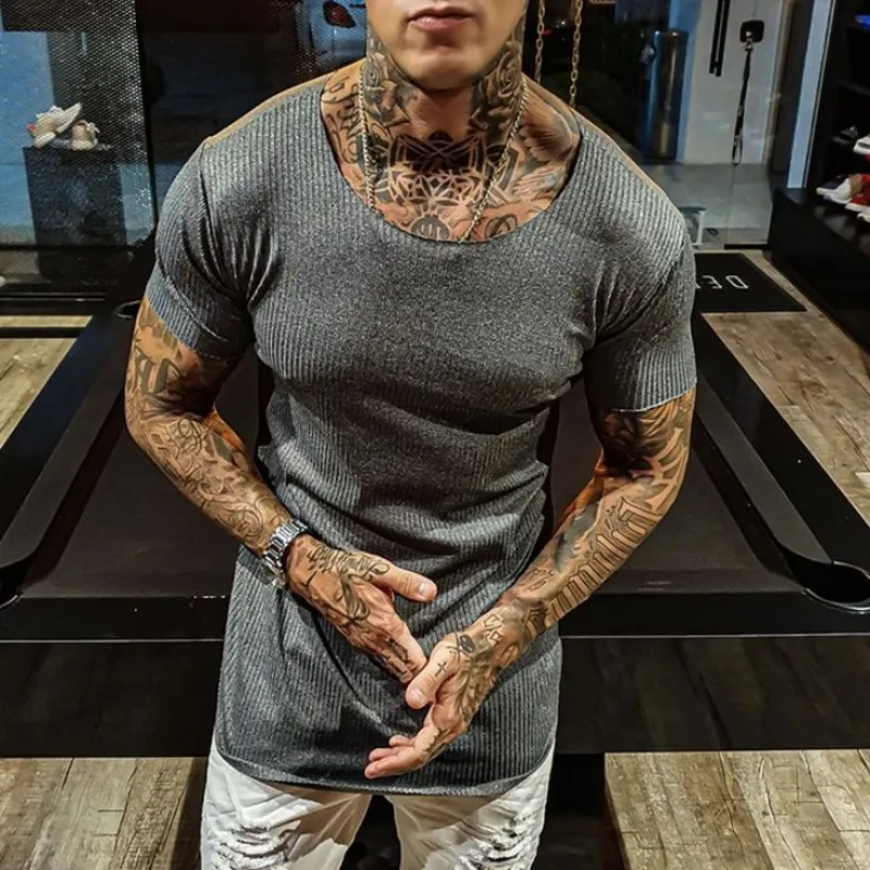 Men's Classic Casual Round Neck Slim Fit Short-sleeved T-shirt 79586148K sold by Manly product image thumbnail 2