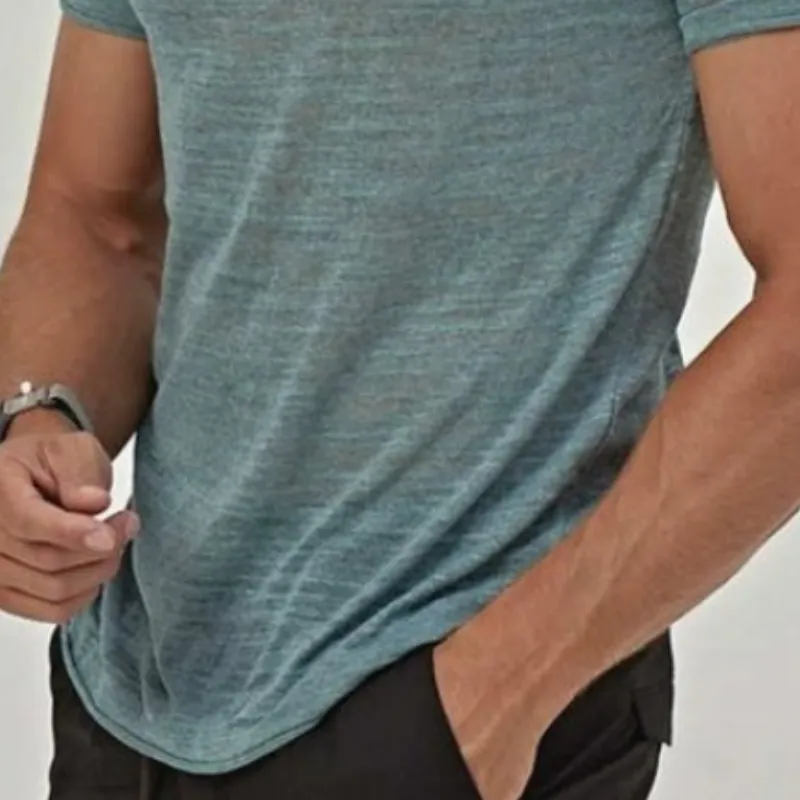 Men's Classic Casual V-Neck Slim Fit Bamboo Cotton Short Sleeve T-Shirt 65750604K sold by Manly product image thumbnail 4