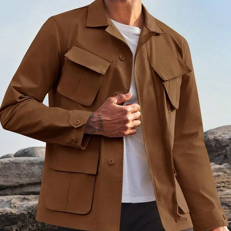 Men's Casual Cotton and Linen Multi-pocket Blazer 83281843X sold by Manly product image thumbnail 2