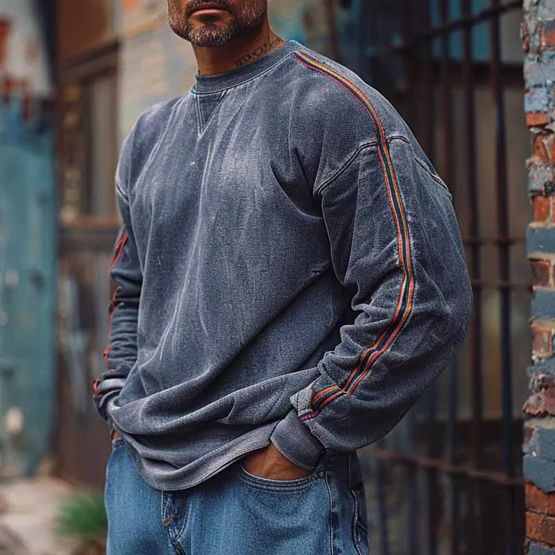 Men's Sports Vintage Crew Neck Sweatshirt 61549924X sold by Manly product image thumbnail 2