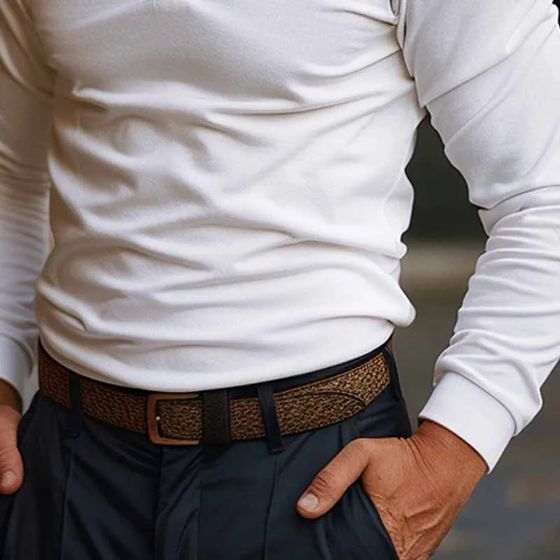 Men's Casual Contrast Color Lapel Long Sleeve POLO Shirt 61484206X sold by Manly product image thumbnail 3