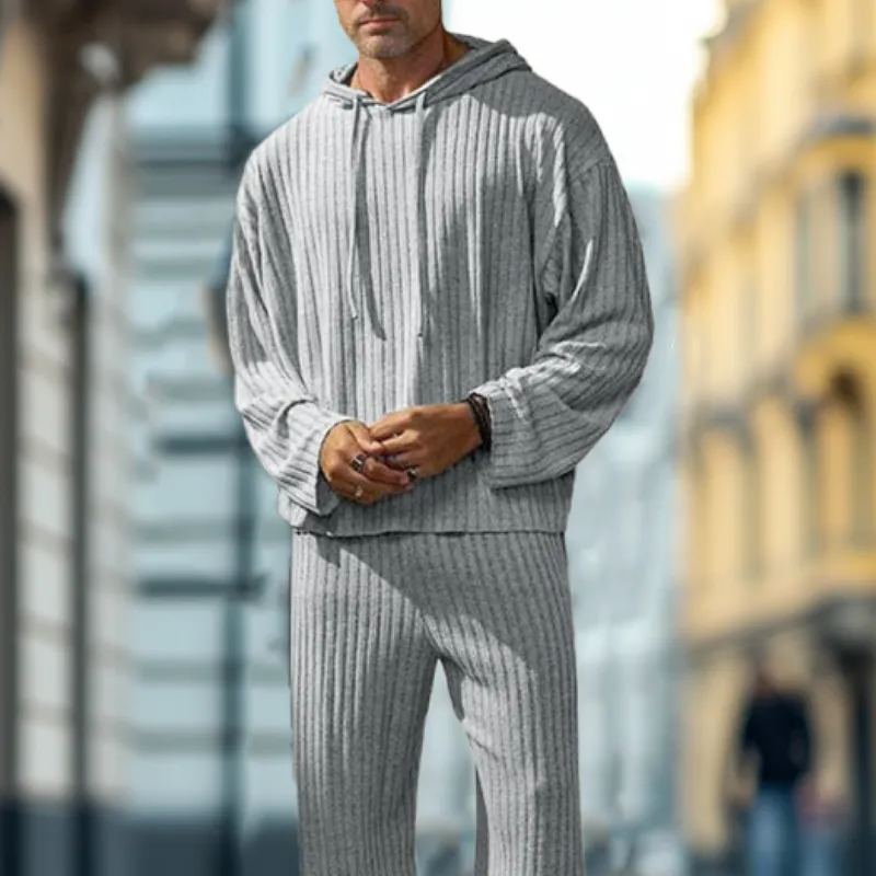 Men Fashion Sports Hoodie T-shirt Straight Pants Set 41212912Y sold by Manly product image thumbnail 2