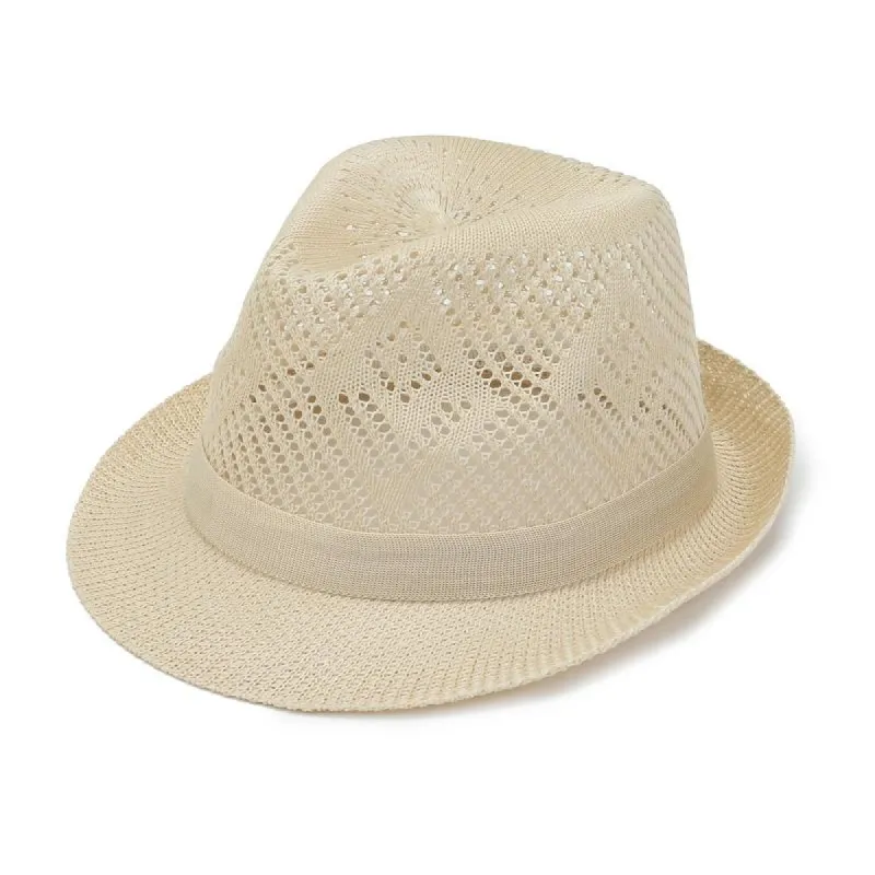 Men's Hollow Breathable Sun Protection Jazz Hat 37772138Z sold by Manly
