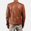 Men's Casual Solid Color Stand Collar Leather Jacket 29379624K sold by Manly