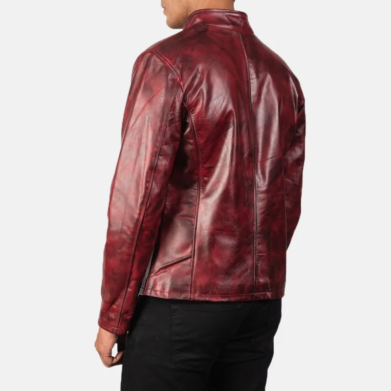 Men's Retro Fashion Casual Stand Collar Leather Jacket 89338192K sold by Manly product image thumbnail 3
